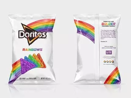 Szivárványszínű chips-szel támogatja az LMBT-közösséget a Doritos