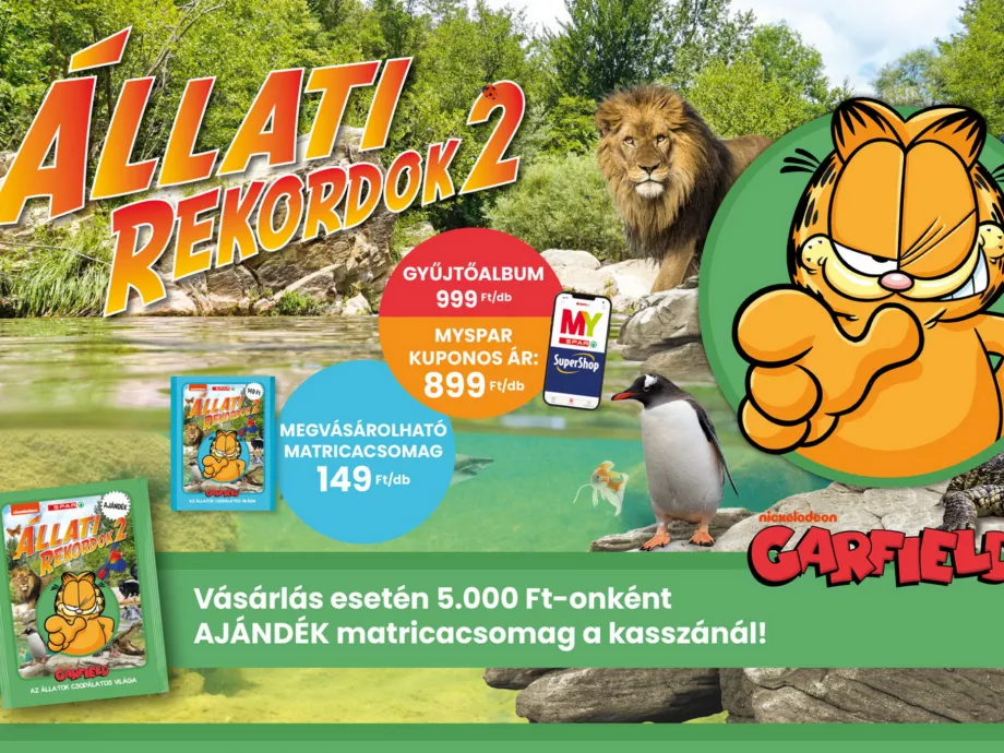 Visszatért Garfield és a Spar matricagyűjtő albuma
